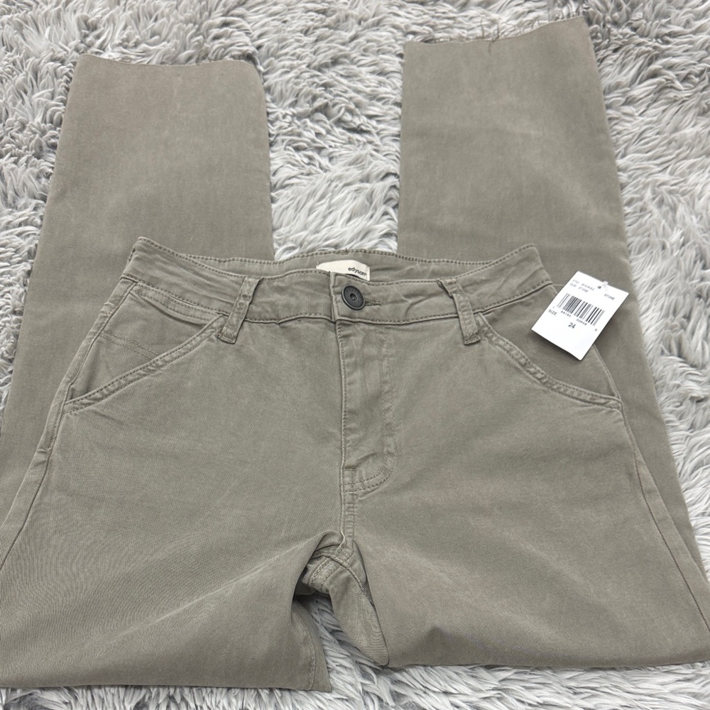 Elegant Women's Taupe Straight Leg Pants